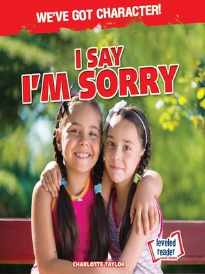 cover image of I Say I'm Sorry